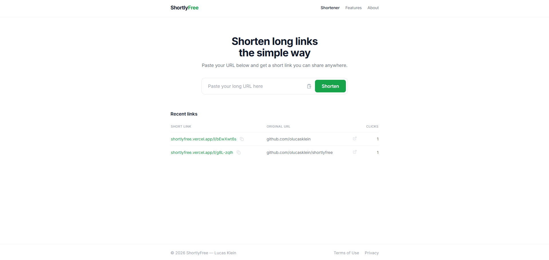 ShortlyFree